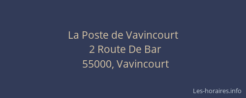 La Poste de Vavincourt