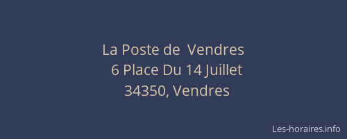 La Poste de  Vendres