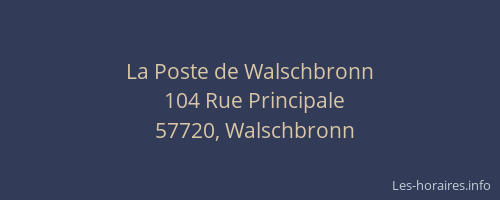 La Poste de Walschbronn