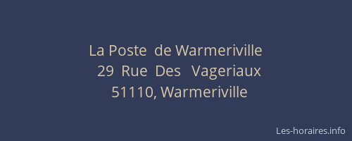 La Poste  de Warmeriville