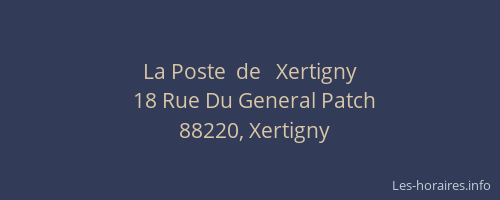 La Poste  de   Xertigny