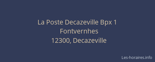La Poste Decazeville Bpx 1