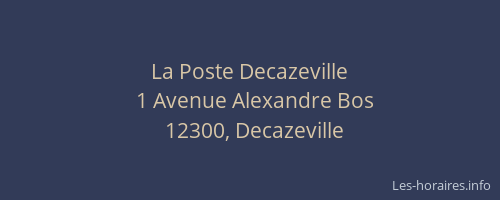 La Poste Decazeville