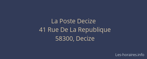La Poste Decize