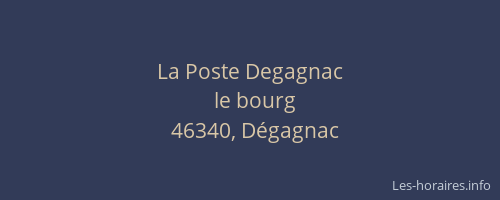 La Poste Degagnac