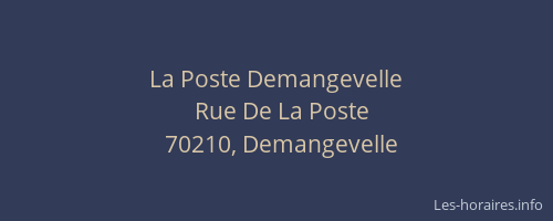 La Poste Demangevelle