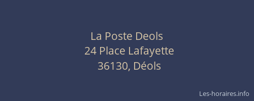 La Poste Deols