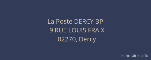 La Poste DERCY BP