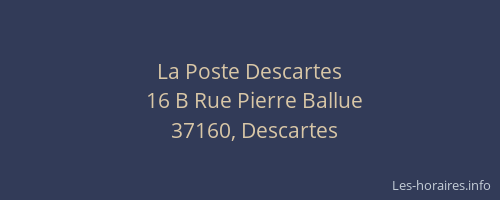 La Poste Descartes