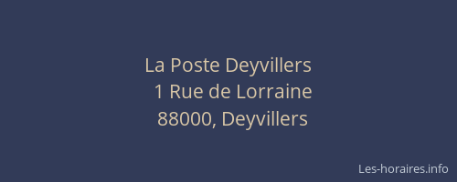 La Poste Deyvillers
