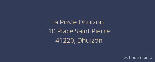 La Poste Dhuizon