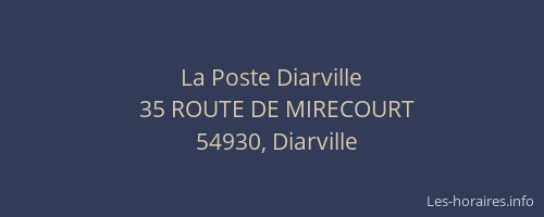 La Poste Diarville