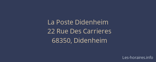 La Poste Didenheim