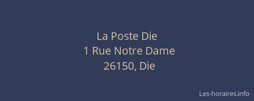 La Poste Die