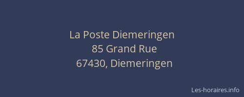 La Poste Diemeringen