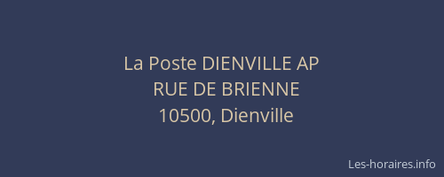 La Poste DIENVILLE AP