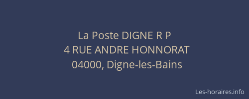 La Poste DIGNE R P