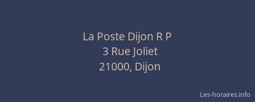 La Poste Dijon R P