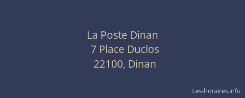 La Poste Dinan