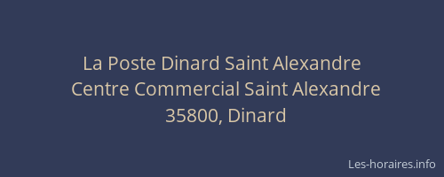 La Poste Dinard Saint Alexandre