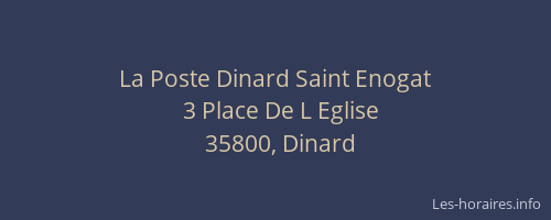 La Poste Dinard Saint Enogat