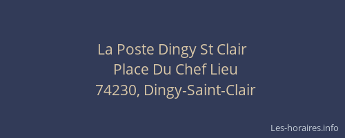 La Poste Dingy St Clair