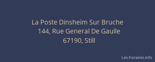 La Poste Dinsheim Sur Bruche