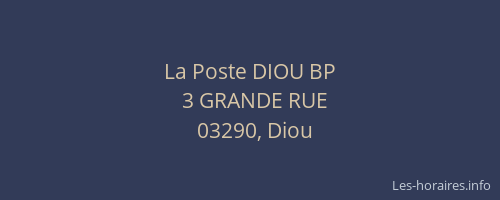 La Poste DIOU BP