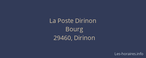 La Poste Dirinon