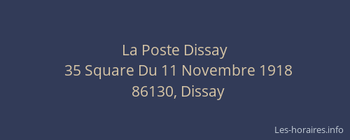 La Poste Dissay