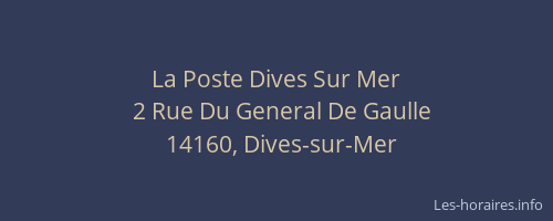 La Poste Dives Sur Mer