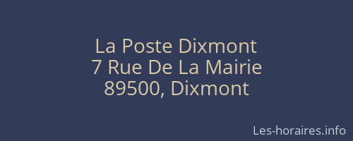 La Poste Dixmont