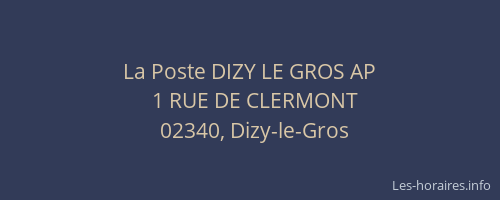 La Poste DIZY LE GROS AP