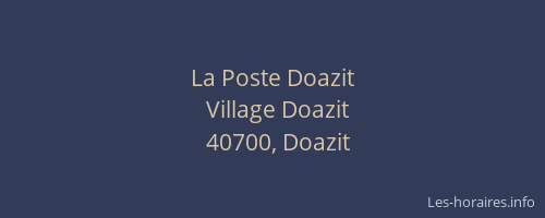 La Poste Doazit