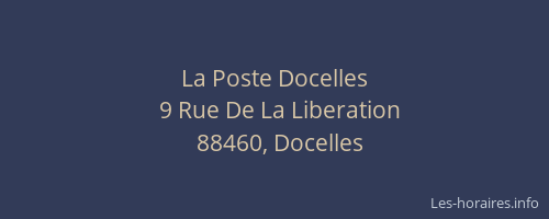 La Poste Docelles