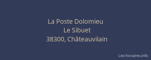 La Poste Dolomieu