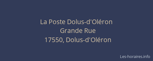 La Poste Dolus-d'Ol&eacute;ron
