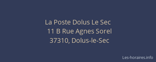 La Poste Dolus Le Sec