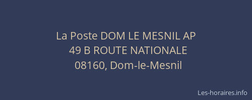 La Poste DOM LE MESNIL AP