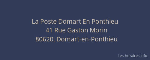 La Poste Domart En Ponthieu