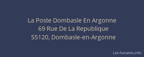 La Poste Dombasle En Argonne
