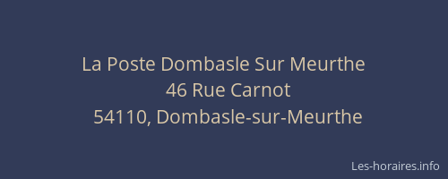 La Poste Dombasle Sur Meurthe