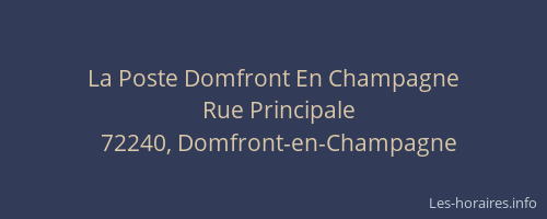 La Poste Domfront En Champagne