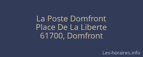 La Poste Domfront
