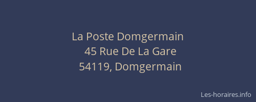 La Poste Domgermain