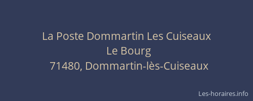La Poste Dommartin Les Cuiseaux