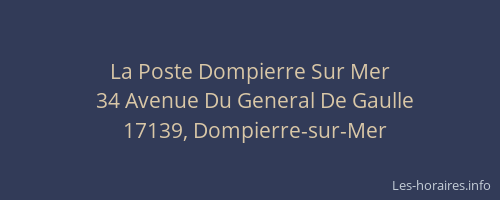 La Poste Dompierre Sur Mer