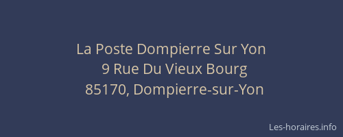 La Poste Dompierre Sur Yon