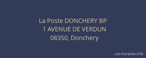 La Poste DONCHERY BP