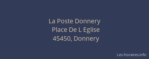 La Poste Donnery